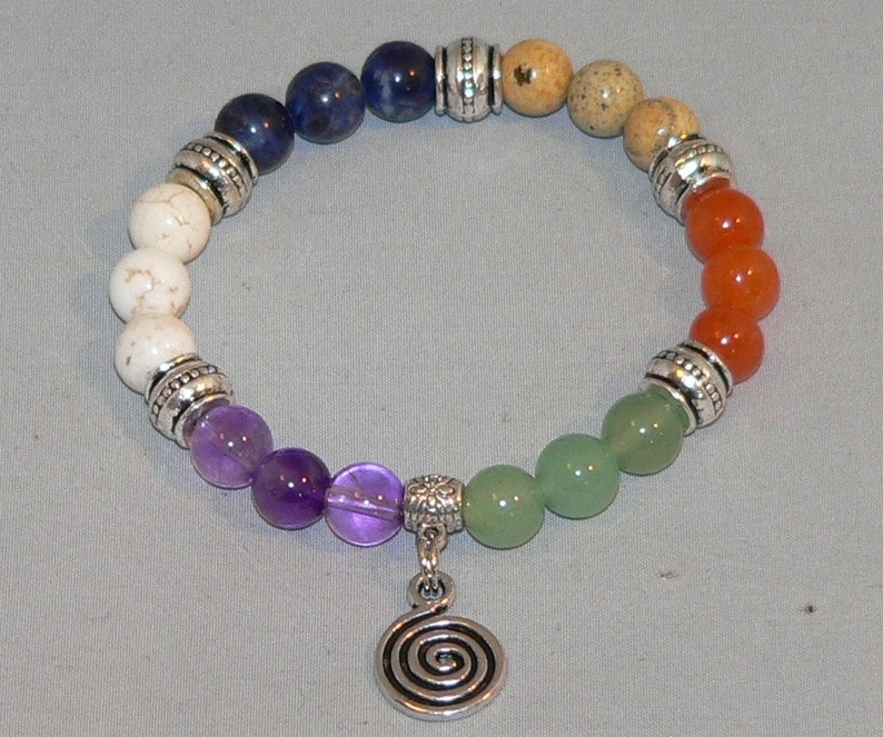 Carolina Sundance Evolving Journey Spiral Chakra Healing Gemstone Bracelet FREE SHIPPING