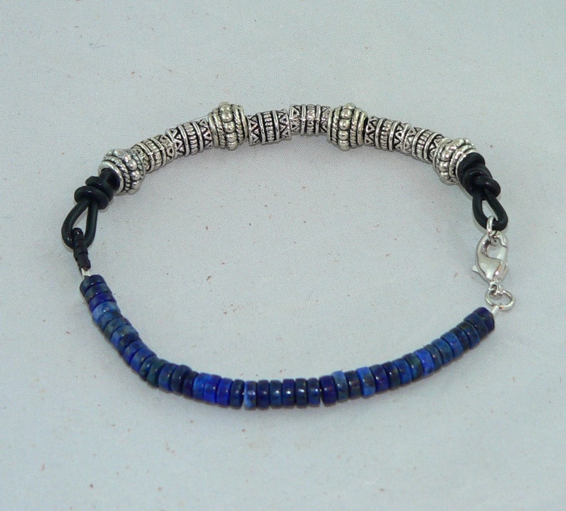Carolina Sundance Genuine Lapis Bali Style Bracelet Sizes Etsy