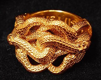 Gold "Six Snakes" signet ring.