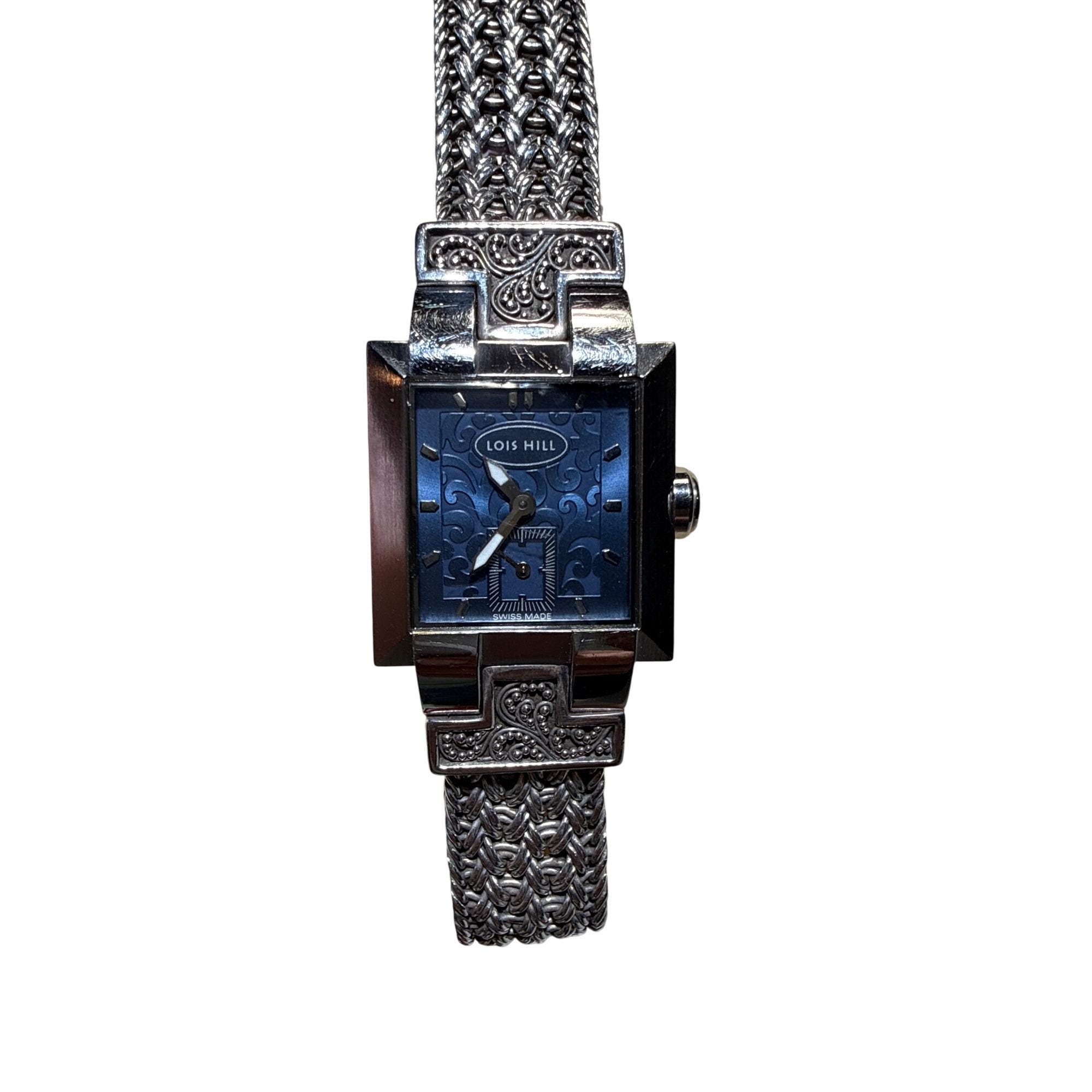 Lois Hill Swiss Made Watch LH-0002 Blue Dial Balinese Hand