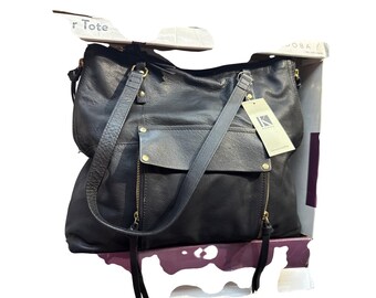 Authentic Kooba Genuine Leather Blace Shoulder Tote Bag NWT - Gold