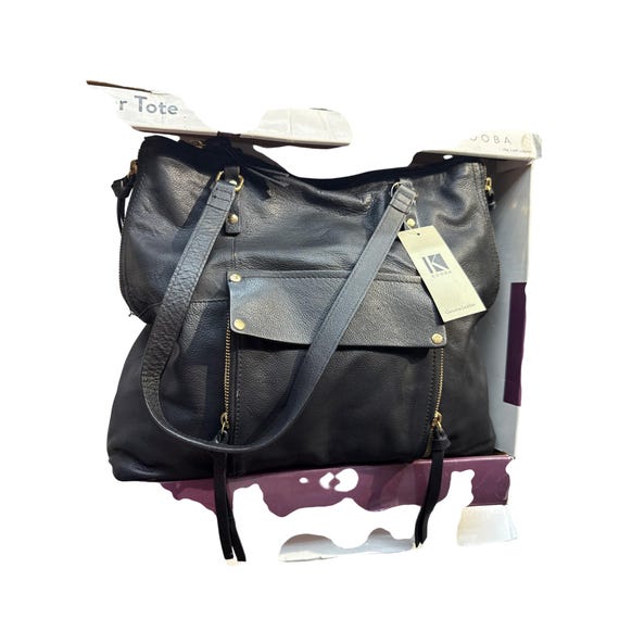 Leather shoulder bag Kooba 2点セット レースアップ Authentic Kooba Genuine Leather Blace Shoulder Tote Bag NWT - Gold