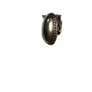 Orecchini ovali con clip in argento sterling Cini vintage, realizzati a mano, design di metà secolo.