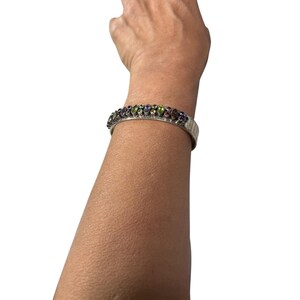 Nicky Butler Sterling Silber Regenbogen Edelstein Manschette Armband - NB 925 Indien