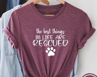 Rescued Dog Adoption Shirt, Animal Lover Graphic Tee