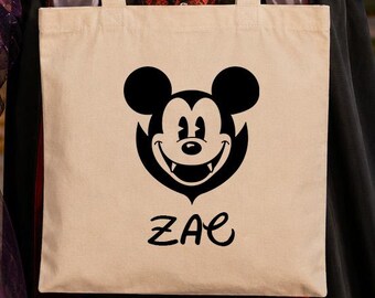 Personalized Trick or Treat bag with Kids Name, Halloween Tote bags for Kids, Custom Halloween Gifts
