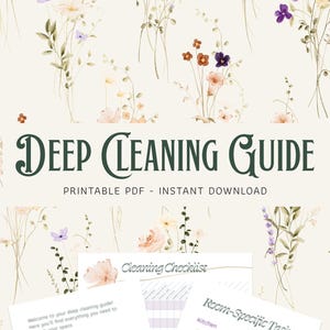 Deep Cleaning Checklist | Printable Cleaning Guide | Home Organization PDF | Room-by-Room Cleaning Chart