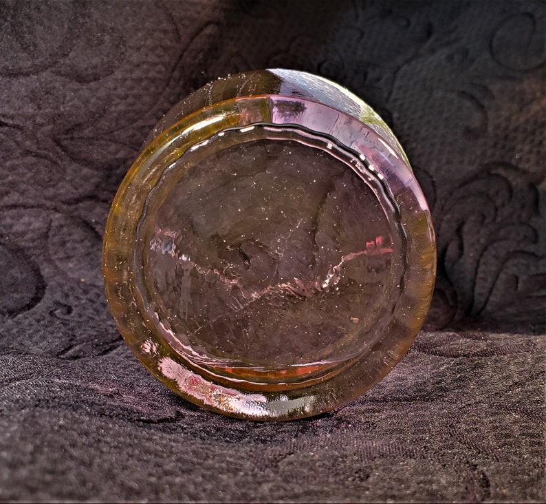 Very Pretty Pink Vase with Flowers 6 & 1/2 inches tall Hand image 3