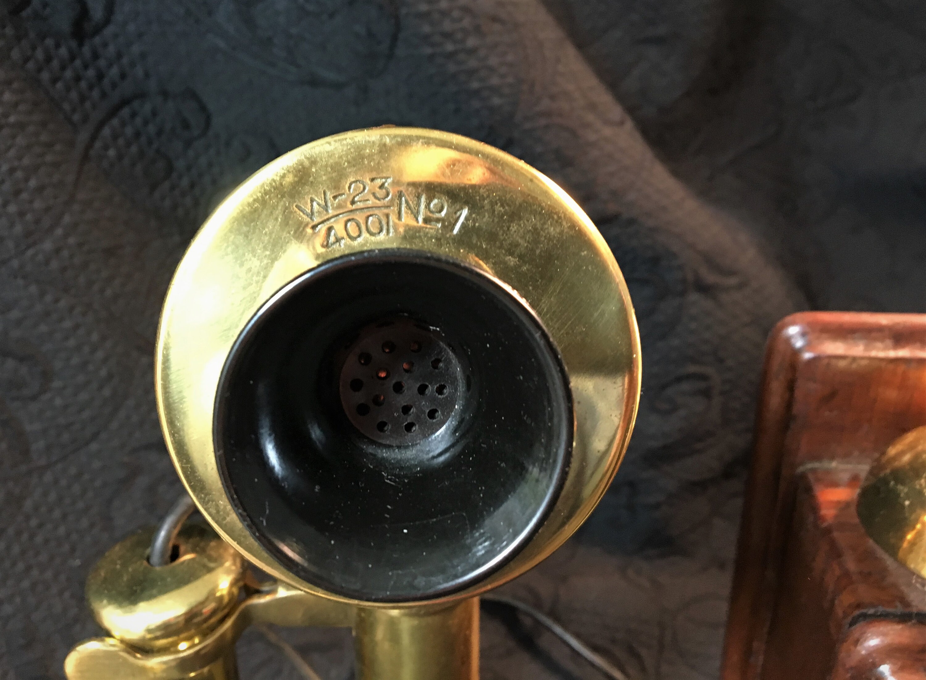 Antique Brass Candlestick Telephone With Wall Ringer Box Etsy UK