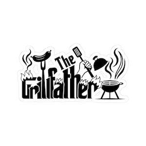 Pegatina de Grillfather: Regalo divertido para un maestro de la parrilla