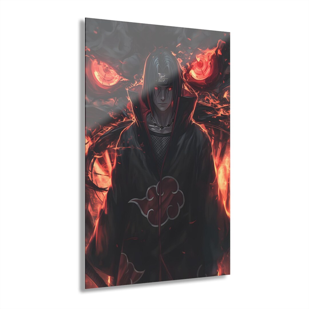 Colorflow | Infernal Genjutsu Master Anime Metal Wall Art | Scarlet Eye ...