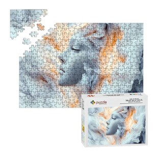ColorFlow | Abstract Puzzle 300 Piece Surreal Fantasy Art Face in Cloud Wooden Jigsaw for Adults Dreamy Glossy Puzzle Gift