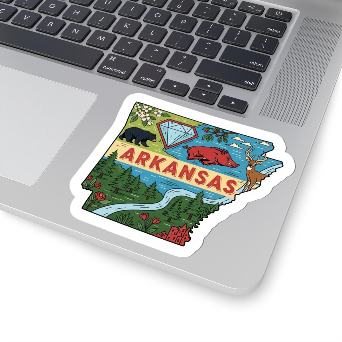 Arkansas Native Sticker Colorflow | Arkansas Vinyl Sticker | Waterproof Durable State Decal ...