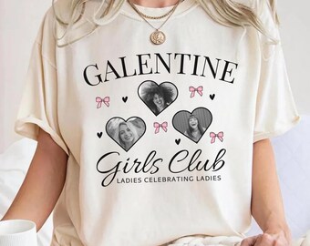 Custom Galentine's Day Shirt, Personalised Best Friend Photo Sweatshirt, Galentine Social Club, Funny Valentine Tee, Friendship Day Gifts