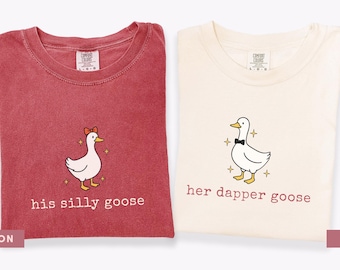 Couple Silly Goose Shirt, Matching Couple Sweatshirt, Funny Wedding Sweater, Honeymooning Tshirt, Couples Anniversary Tshirt, Newlyweds Tee