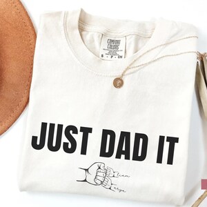Custom Fist Bump Dad Shirt, Dad Shirt With Kids Names, Father&#39;s Day Gift, New Dad Shirt, New Dad Gift, Personalized Grandpa Shirt