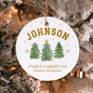 Personalized Family Ornament, Custom Family Christmas Keepsake, Unique Custom Christmas Ornament, Family Ornament 2025, Family Xmas