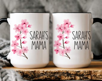 Custom Mama Mug, New Mom Gift Ideas Mother's Day First Time Momma Gift Personalized New Parent Gift Mama Coffee Mugs Cute Cup for 1st Mother