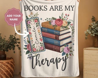 Custom Book Lover Blanket, Wildflowers Bookish Throw, Bookshelf Blanket Gift for Bookworm, Gift for Booklover Throw Blanket, Reading Blanket