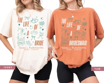 Personalized Showgirl Bachelorette Shirt, The Life Of A Bride Shirt, Custom Bachelorette Era T-Shirt, Showgirl Bride, Bach Era Party Shirts