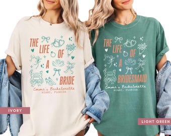 Personalized Showgirl Bachelorette Shirt, The Life Of A Bride Shirt, Custom Bachelorette Era T-Shirt, Showgirl Bride, Bach Era Party Shirts