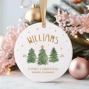 Personalized Family Ornament, Custom Family Christmas Keepsake, Unique Custom Christmas Ornament, Family Ornament 2025, Family Xmas Favors
