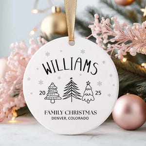 Personalized Family Ornament, Custom Family Christmas Keepsake, Unique Custom Christmas Ornament, Family Ornament 2025, Family Xmas Favors