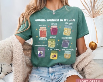 Social Worker Shirt Social Worker Gift School Social Worker Shirt Lsw Gift, Msw Gift, Lcsw Gift, Lmsw Gift, Social Work Is My Jam Shirt