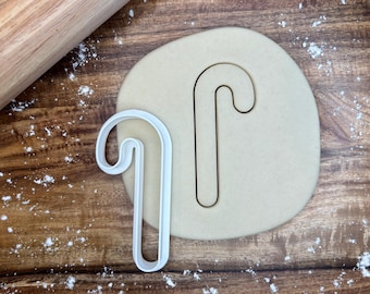 Cortador de galletas con forma de bastón de caramelo