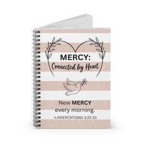 Cuaderno de espiral, diario rayado / Conectados por el corazón Cristiano (MISERICORDIA)