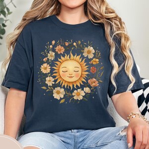 Moon Phase Shirt - Celestial Zodiac T-Shirt - Starry Night Astrology Tee - Mystical Lunar Eclipse Graphic Tee - Boho Spiritual Gift