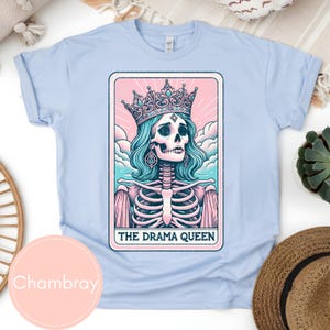 Camiseta de tarô I'm Dramatic para mulheres, estilo sarcástico e bruxa, camiseta gráfica para presente para ela