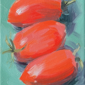 Tomato Oil Painting •  Giclée Print • 5x7 • “Roma Tomato”