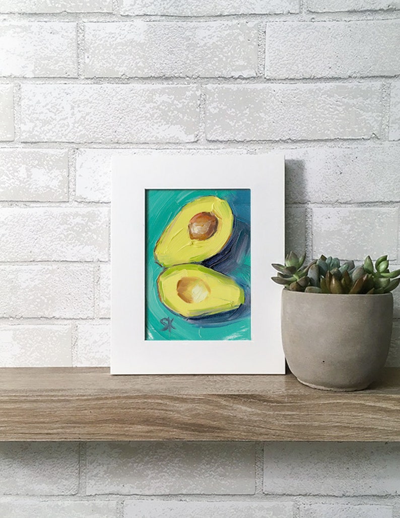 Avocado Oil Painting Giclée Print 5x7 Avocado Connection 2 image 3