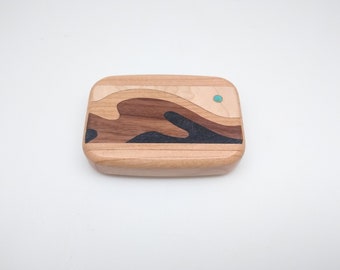 Thin Secret Box - Turquoise Inlay