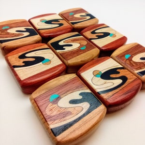 Guitar Pick Box - Turquoise Inlay