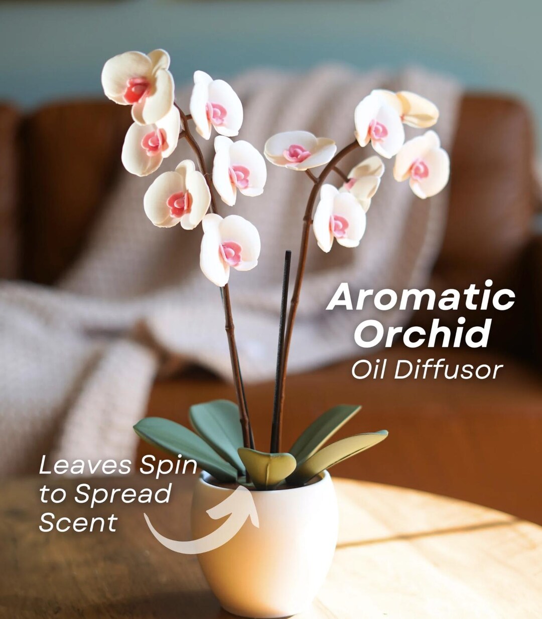 3d-printed Aromatic Orchid – Spinning Oil Diffuser & Incense Holder - Etsy