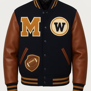 Personalised Varsity Baseball Jacket for Men - Custom Letterman Bomber Jacket - Baseball style Jacket - Kids Jacket - Unisex
