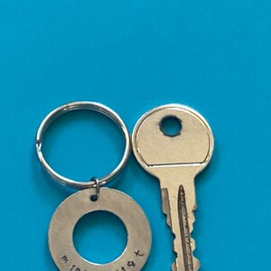 Handstamped Alkemé Minimalist Keychain/ Minimalist Keyring/ Simplify/ Living with Less/ Mindfulness/ Omnipresents image 4