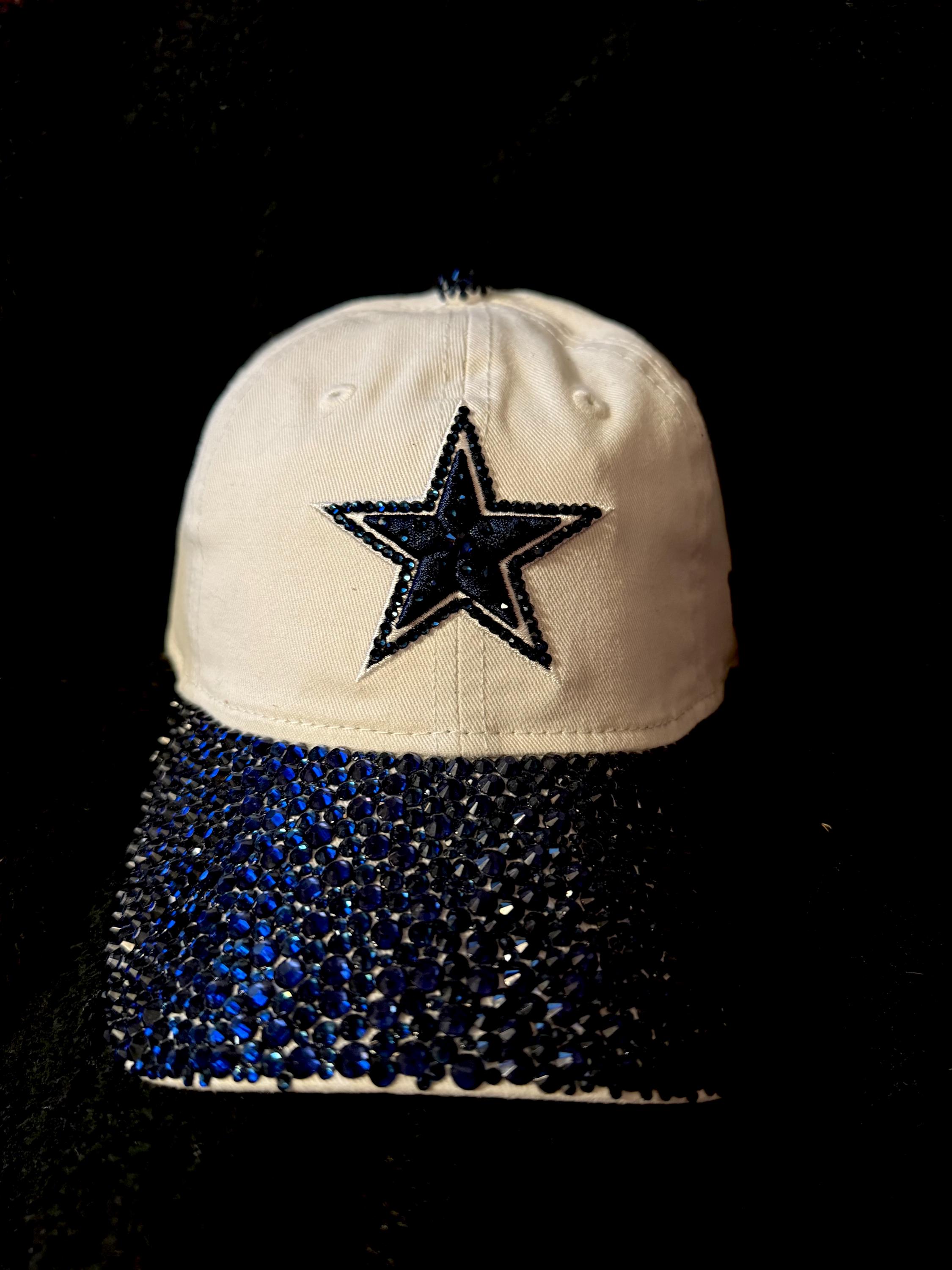 Official Dallas Cowboys baseball hat hand crafted with European crystals! New! Rhinestone Dallas Cowboy Baseball Caps - Etsy main image 2