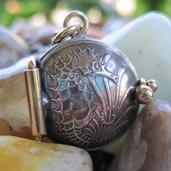 Singapore Seahorse Ten Cents Coin Locket Pendant MADE TO ORDER.