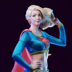 Supergirl(DC Fan Art)/ Sculpture Unpainted or Fully Painted / Scale to Choose  / Made to order Adult / Mature