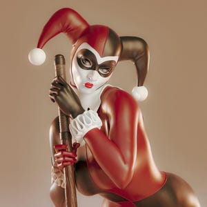 HarleyQuinn_ Fan Art)/ Sculpture Unpainted or Fully Painted / Scale to Choose  / Made to order Adult / Mature