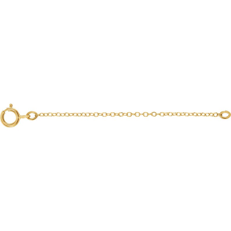 14k Solid Gold Chain Extender 14k Yellow Gold Chain Extender Etsy