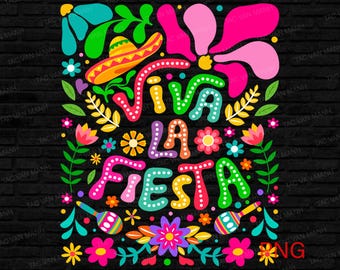 Boho Floral Viva la Fiesta Cinco De Mayo Png, Cinco De Mayo Png, Mexican Png Tequila, Let's Fiesta,Margarita ,Cinco De Mayo Sublimation