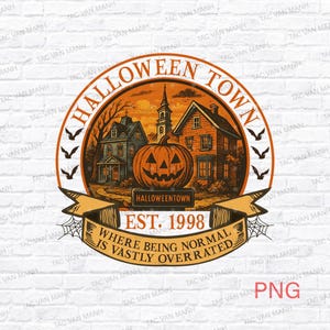 Halloweentown 1998 PNG, Halloween png, Retro Halloween png, Halloween Pumpkin png, Fall png, Sublimation png designs
