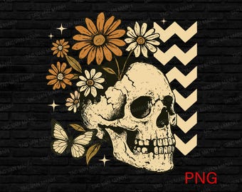 Retro Floral Skeleton Png, Funny Skeleton Halloween Png, Preppy Halloween Png, Halloween Skull Design, Spooky Season, Checkered Design