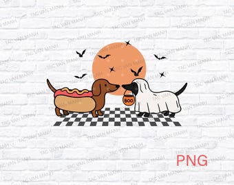 Halloween Dachshunds Png, Spooky Season Pup Png, Haloween Pet Png, Halloween Party Cute Png, Dog Mom Png