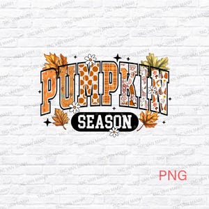 Pumpkin Season PNG, Retro Halloween PNG, Preppy Pumpkin Bow Png, Halloween Shirt Png, Trendy Fall Pumpkins, Spooky Season Png