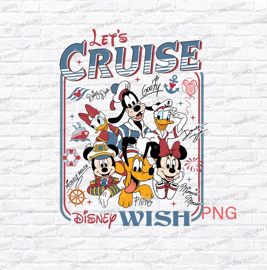 Disney Let's Cruise Vacation 2026 PNG, Family Cruise 2026 Digital
